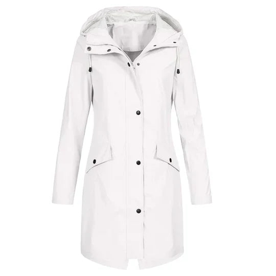Levoire | Manteau De Pluie Imperméable Avec Capuche Blanc