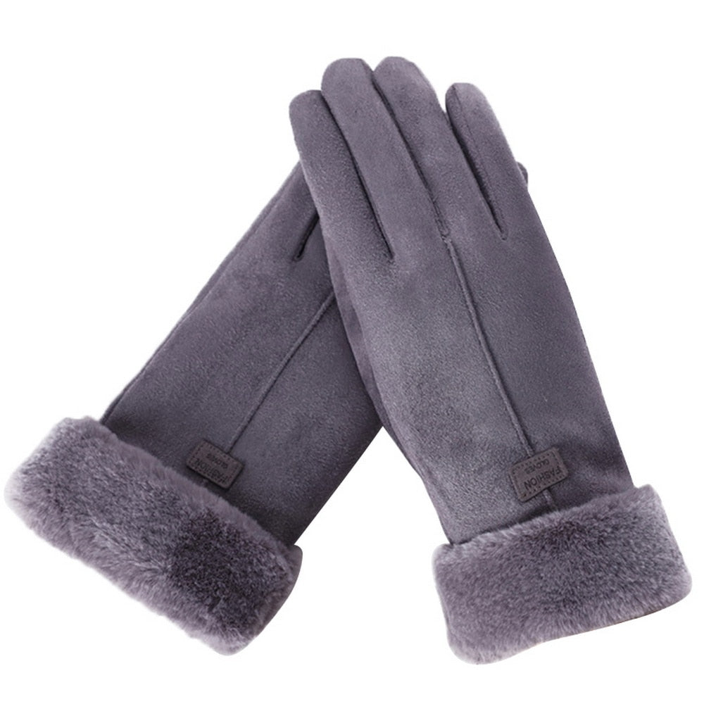 Avriane - Gants en fourrure d'hiver élégants et stylés pour femmes