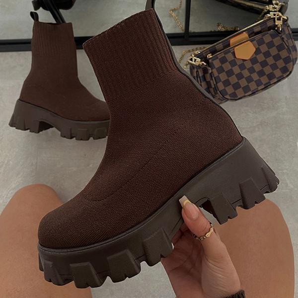Levoire | Botte Chaussette Épais Semelle Antidérapante Détendue Braun