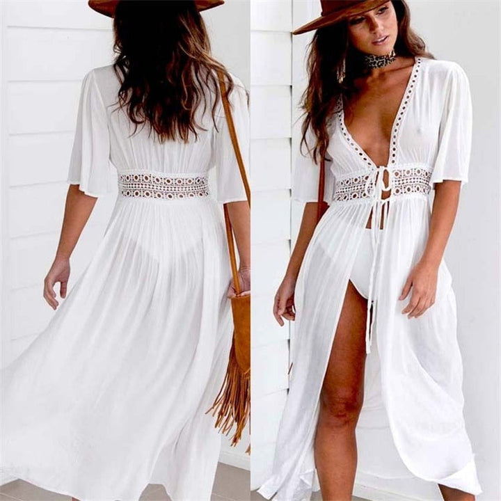 Levoire | Robe Dentelle Grande Taille Plage Blanc