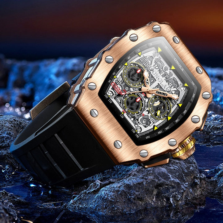 Levoire | Montre Homme Avec Fonction D'éclairage Rose Noir