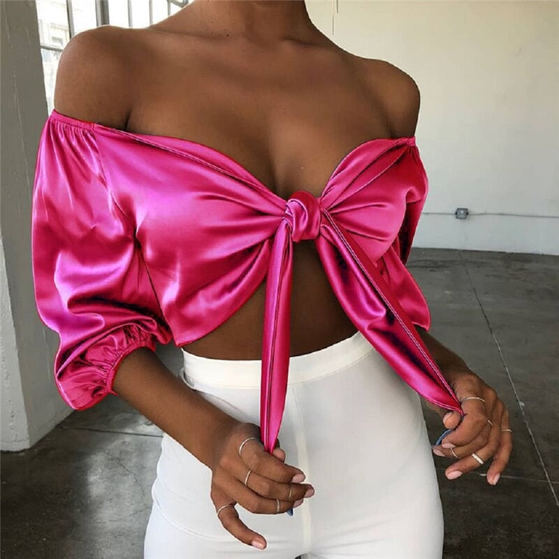 Levoire | Top Satin Sexy, Élégant & Stylé Rose (Épuisé !)