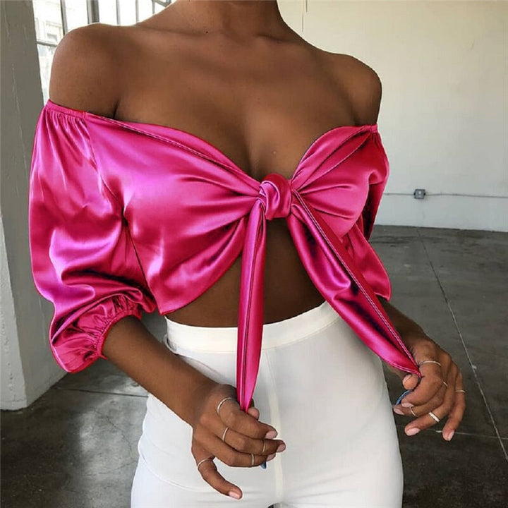 Levoire | Top Satin Sexy, Élégant & Stylé Rose (Épuisé !)