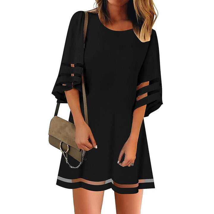 Levoire | Robe Tunique Mesh Décontractée Noir