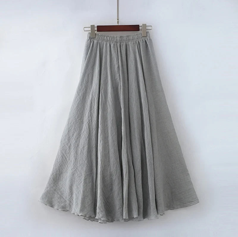 Levoire | Rentokas Coton Maxi Jupe Gris Une taille