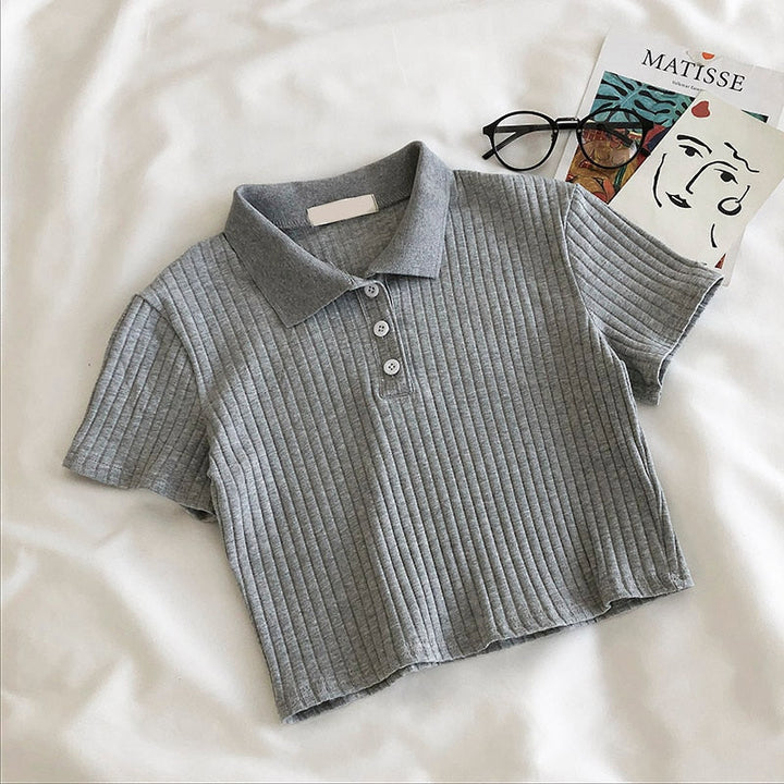 Levoire | Crop Top - Un Crop Top Frais Et Estival Gris