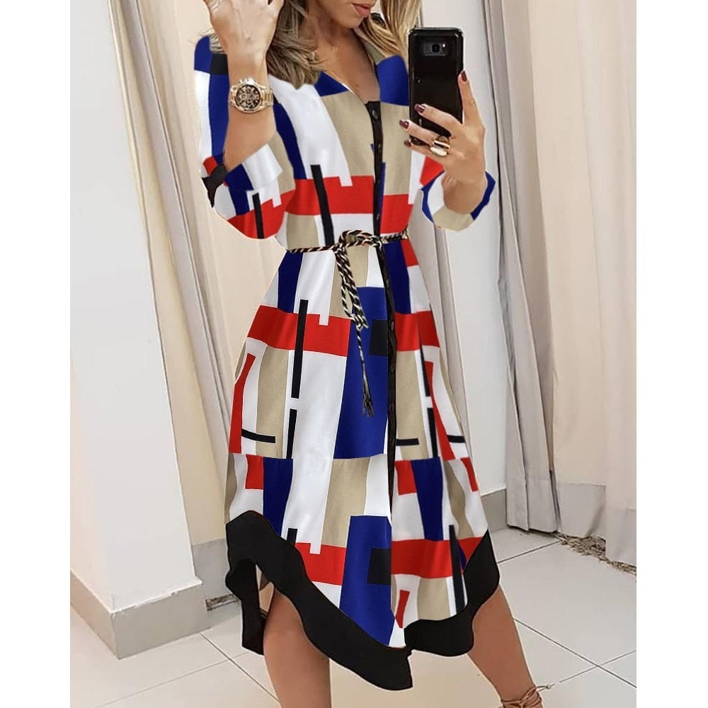 Levoire | Robe Femme Tenue D'Été Décontractée Élégante Bleu