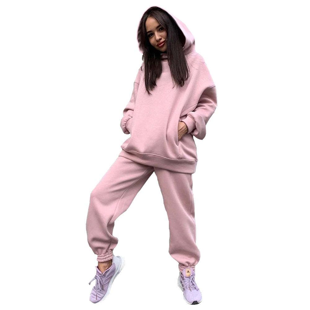 Levoire | Ensemble De Sport Surdimensionné Pour Femmes Rose