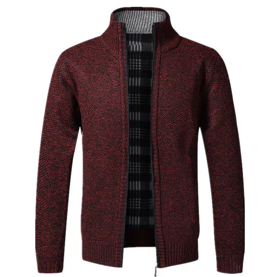 Levoire | Sweatshirt Chaud Avec Zip Pour Hommes Rot