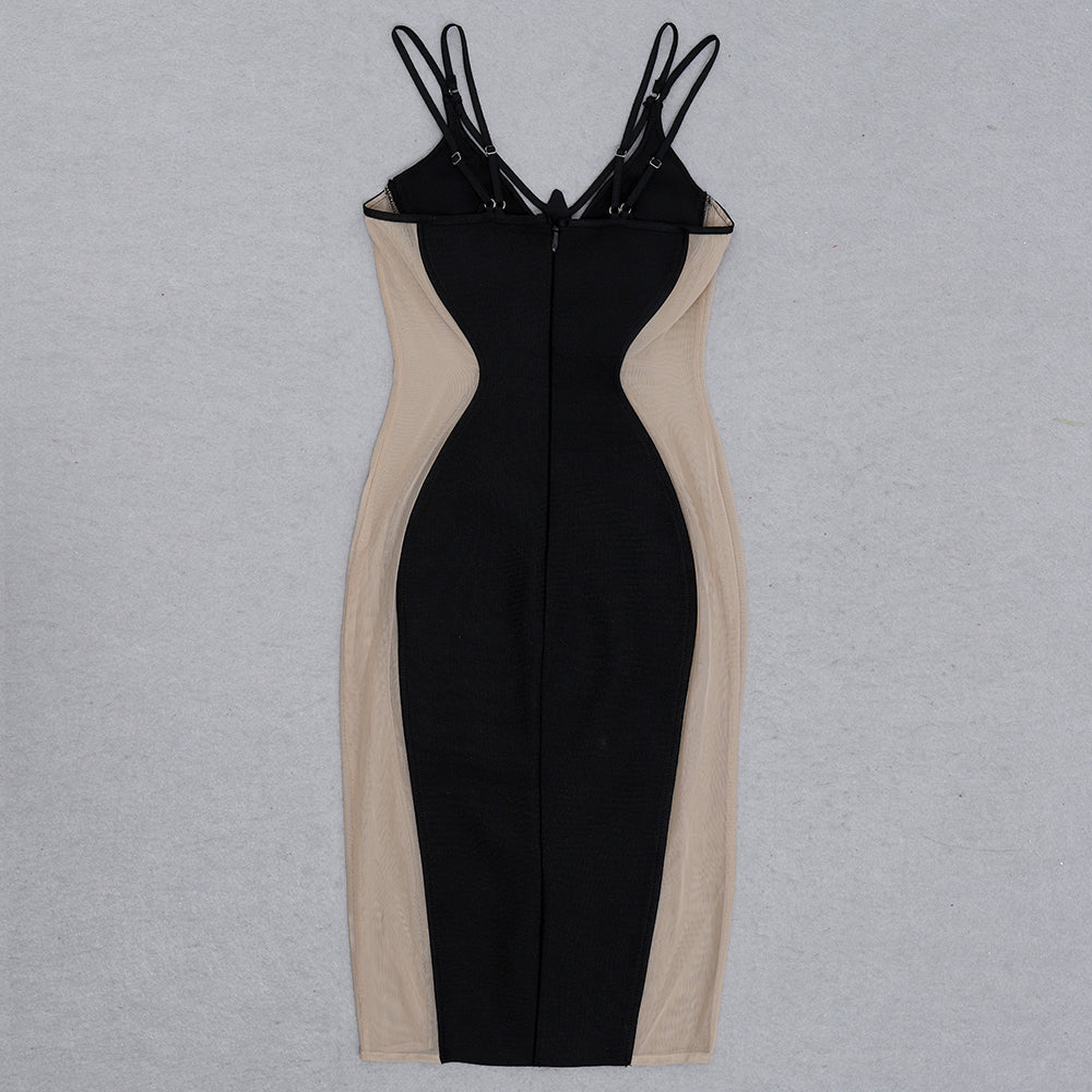 Levoire | Midi Dress With Off-The-Shoulder Straps And Lace On The Sides
