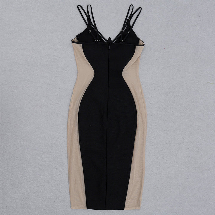 Levoire | Midi Dress With Off-The-Shoulder Straps And Lace On The Sides