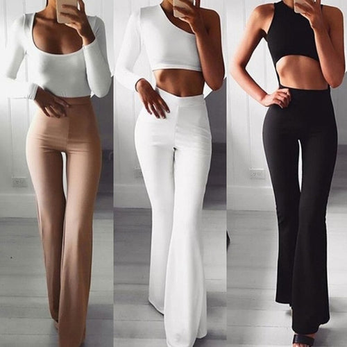 Levoire | Pantalon Évasé Taille Haute Pour Femmes