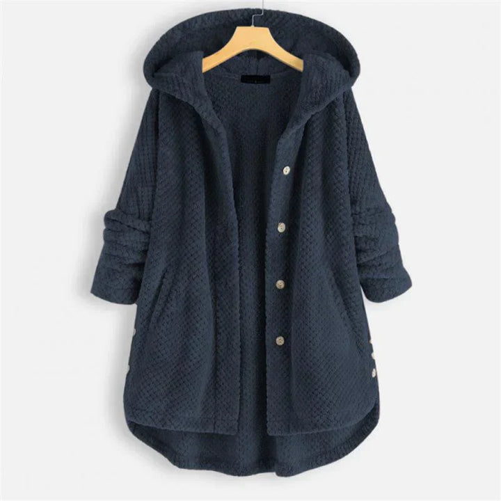 Levoire | Manteau Côtelé À Capuche Bleu