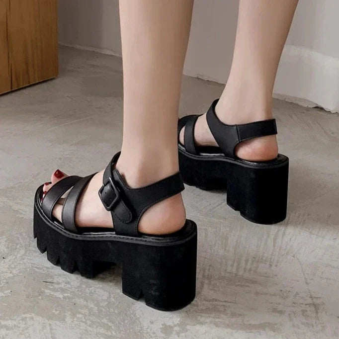 Levoire | Sandales Chunky À Plateforme Noires