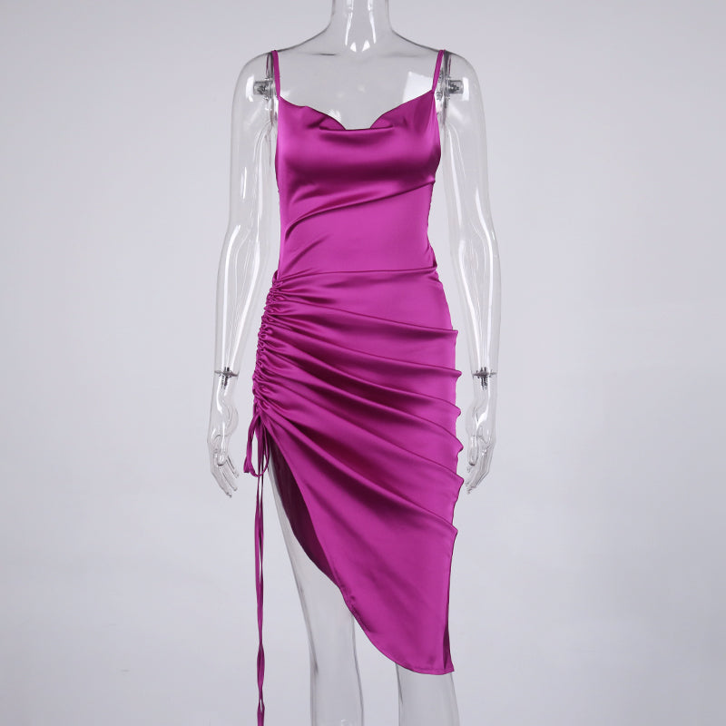 Levoire | Silke Bardot Ruché Corset Midi Robes