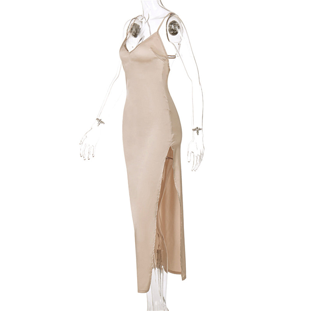 Levoire | Silke Spaghetti Halter Maxi Robes