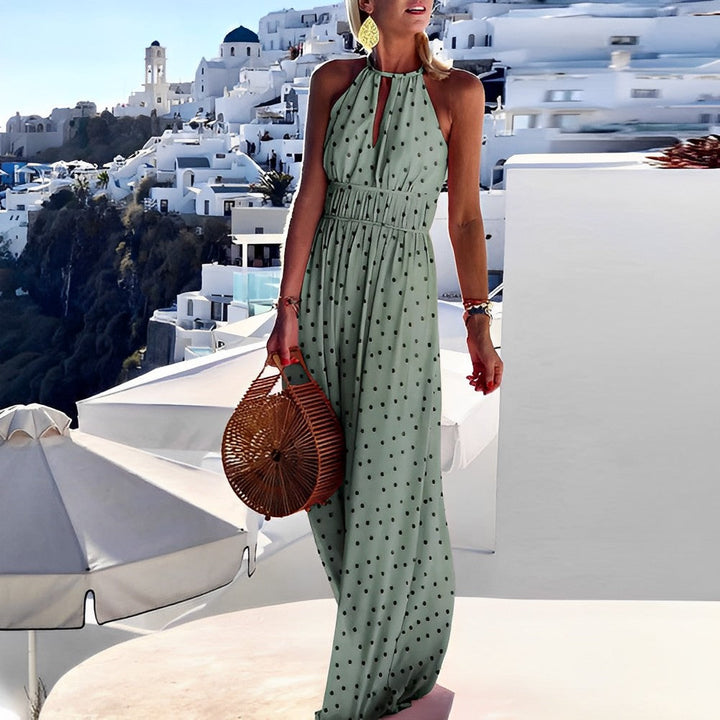 Levoire | Robe Bohème Sans Manches Vert