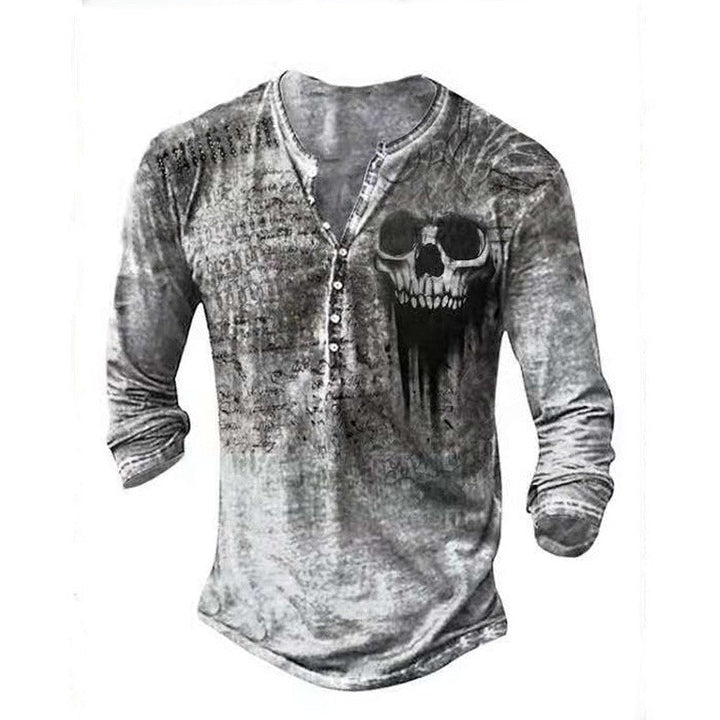 Levoire | T-Shirt Rétro Élégant À Manches Longues Gris clair