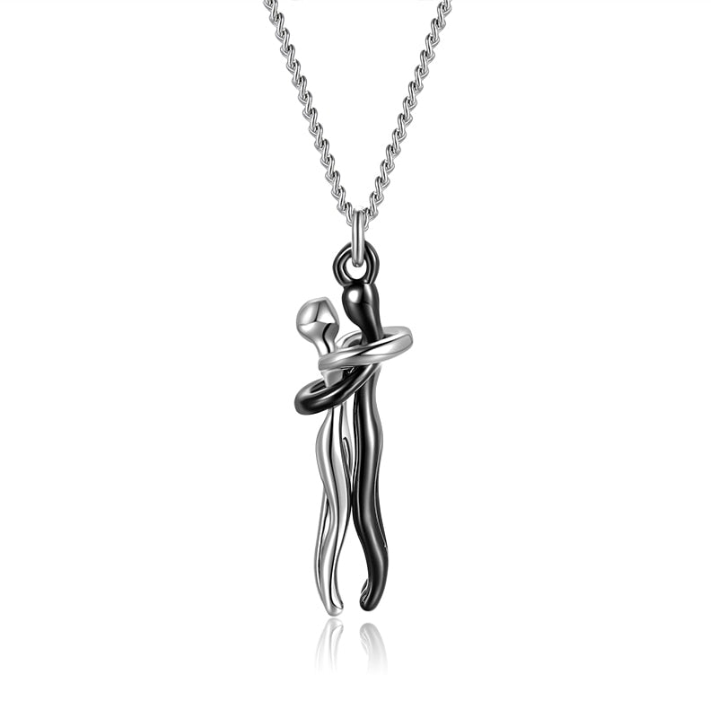 Levoire | Clin Couple Collier Argent Noir 1+1 Gratuit