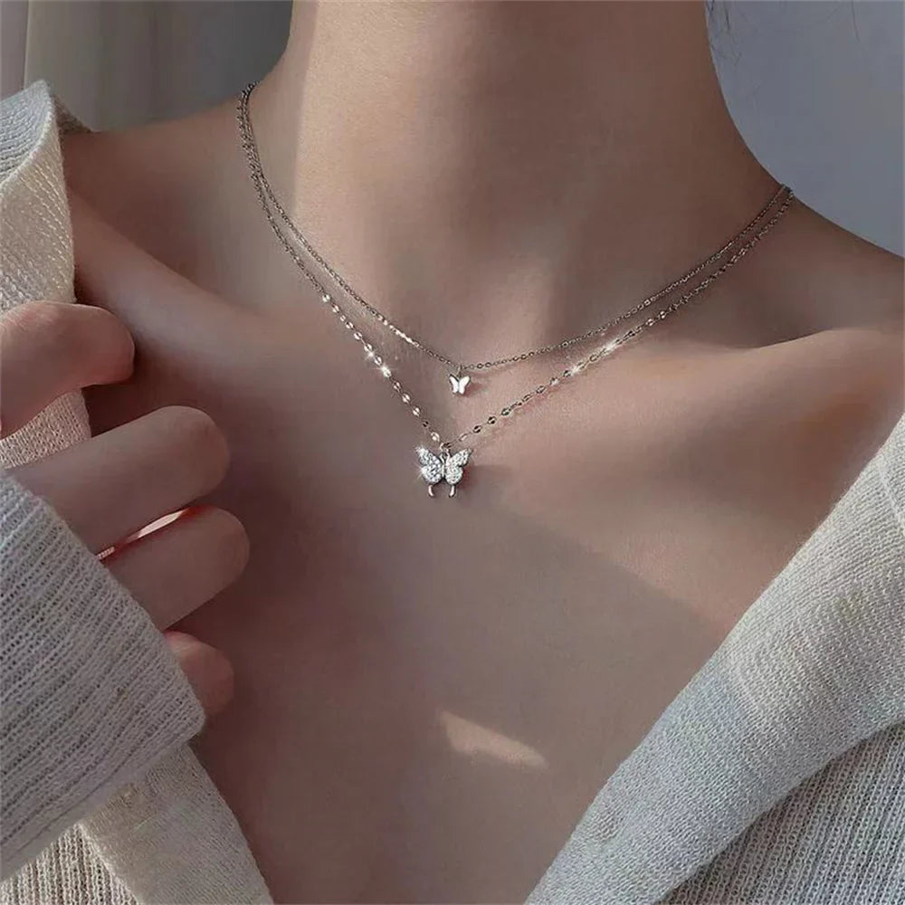 Levoire | Collier Papillon À Double Rangée NJ-418