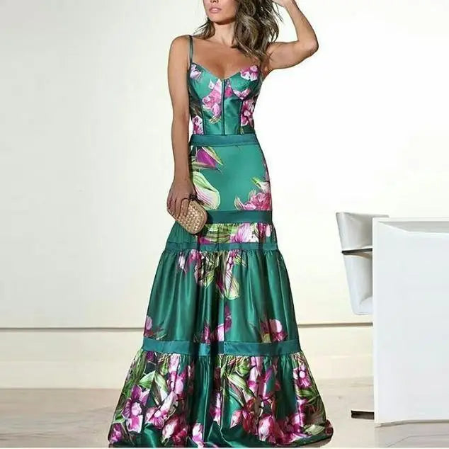 Levoire | Robe Smart Avec Motif Floral Vert
