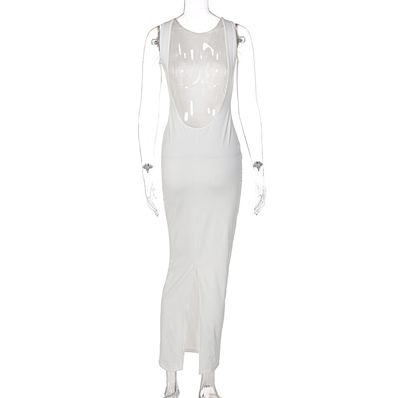 Levoire | Robe Maxi À Col Rond Dos Ouvert