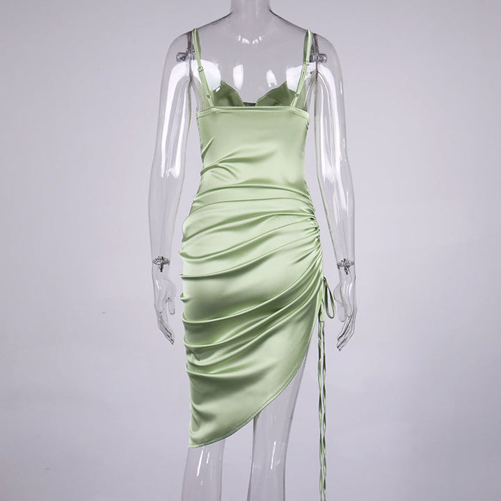 Levoire | Silke Bardot Ruché Corset Midi Robes
