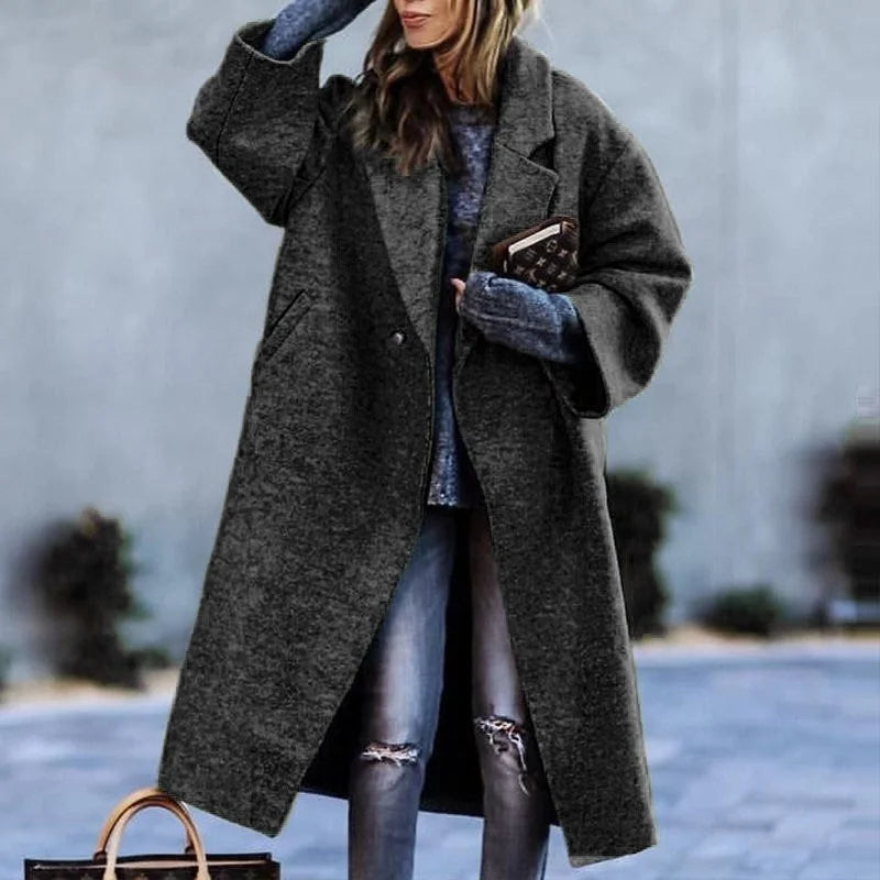 Levoire | Veste avec décolleté et élégance Gris foncé