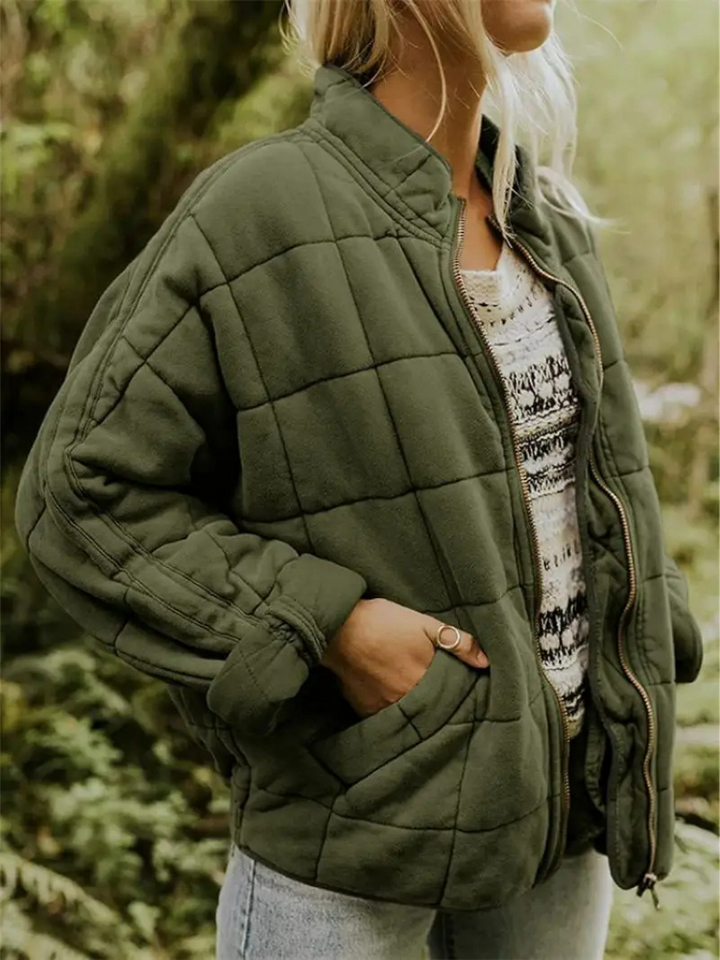 Levoire | Veste De Transition Grande Taille Veste Femme Épaisse Vert olive