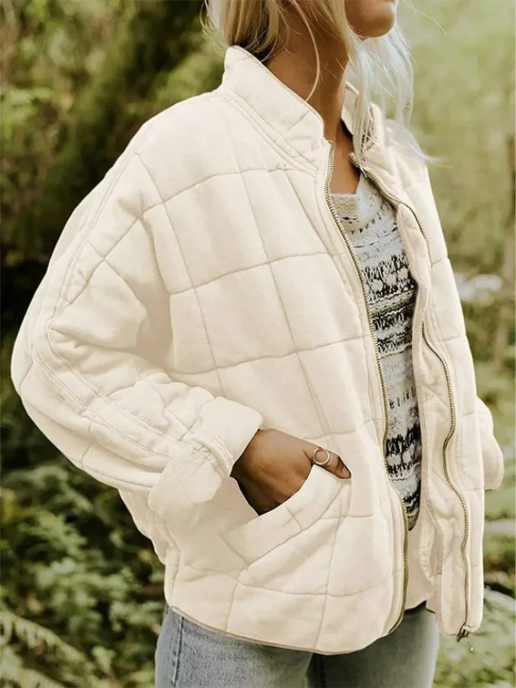 Levoire | Veste De Transition Grande Taille Veste Femme Épaisse Abricot