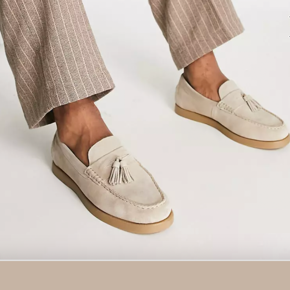 Levoire | Mocassins Beige Slip On Chaussures Pour Hommes