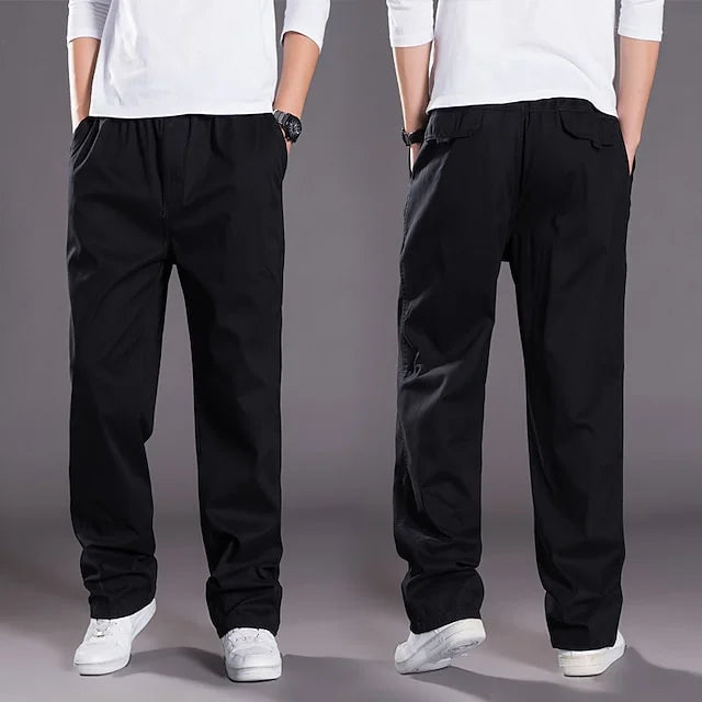 Levoire | Loose Fit Coton Cargo Pantalon Pantalon Baggy Noir