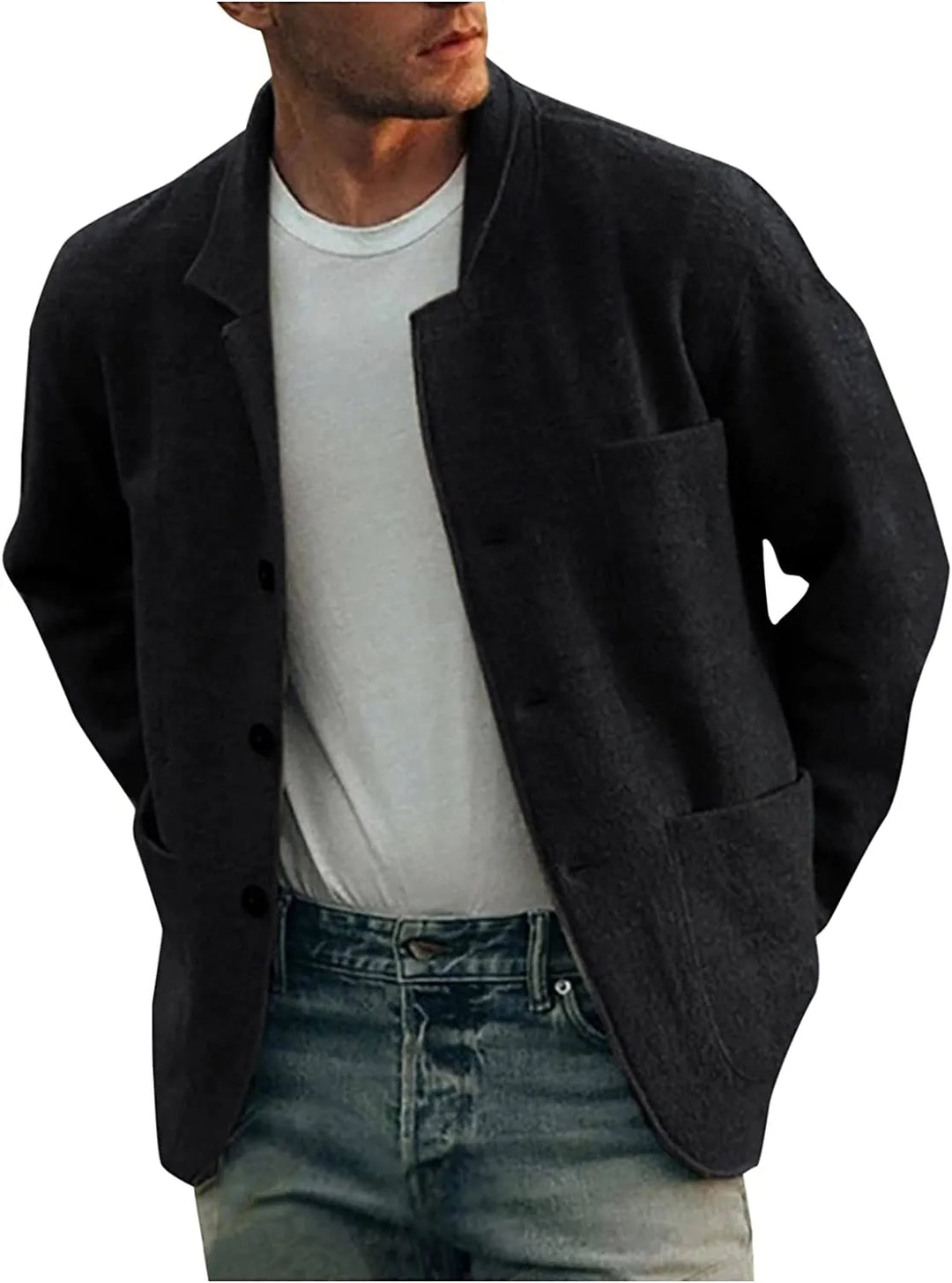 Levoire | Veste Blazer Décontractée À Boutons Chemise