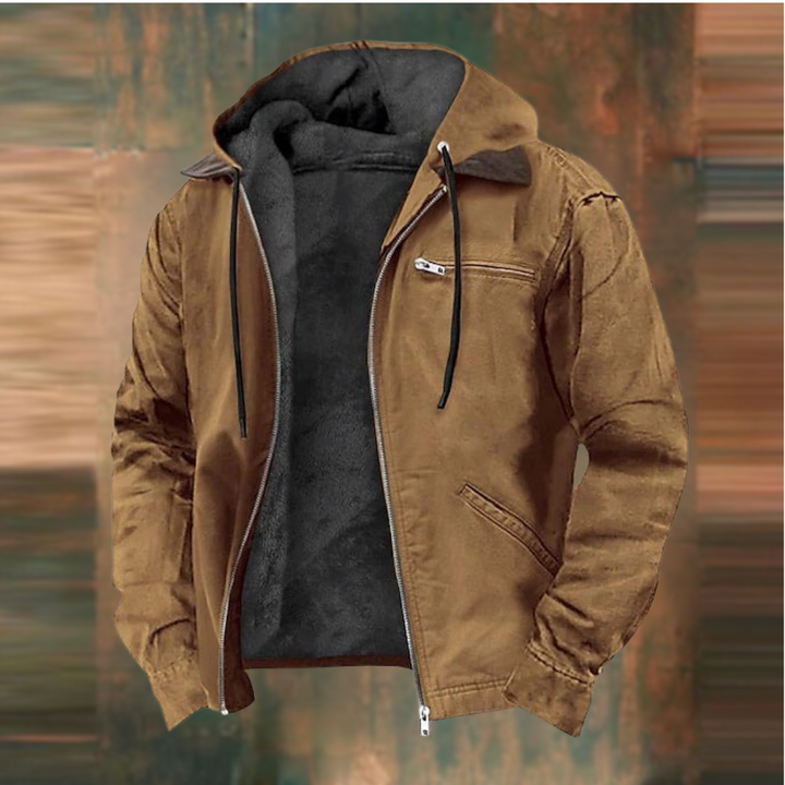 Levoire | Veste À Capuche Zippée En Polaire Doublée Veste D'Automne Braun