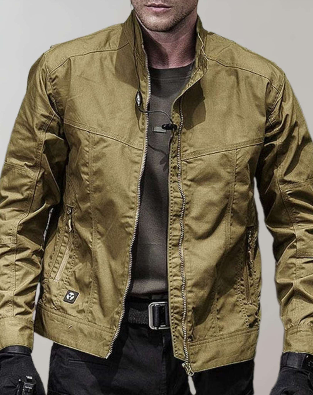 Levoire | Veste D'Été Verte Légère Avec Zip
