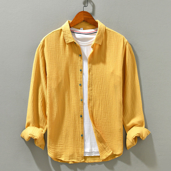 Levoire | Homme Chemise Douce & Confortable Jaune