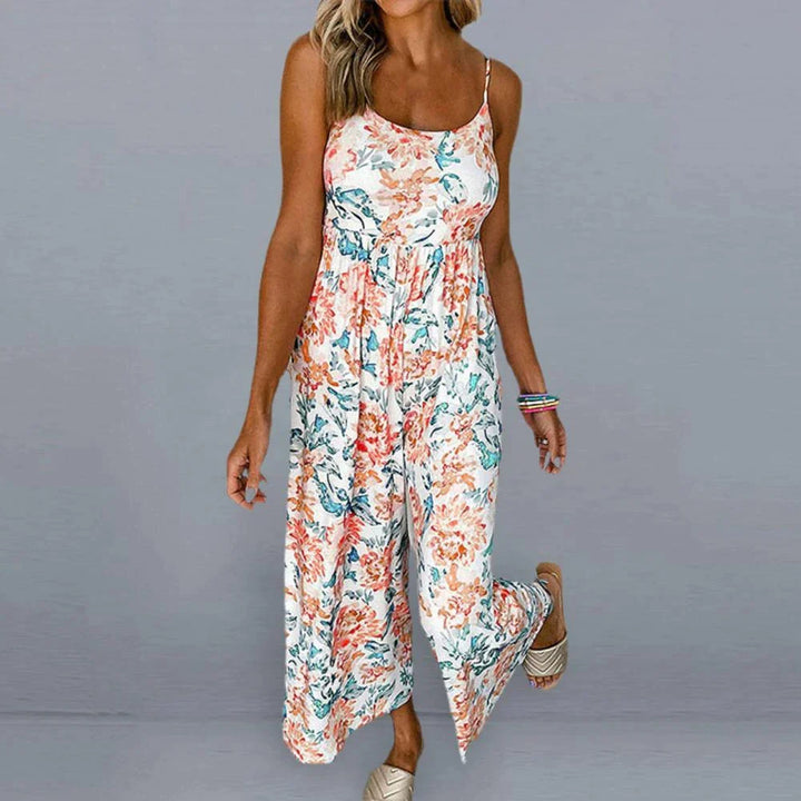 Levoire | Combinaison À Motif Floral Avec Couleurs Orange