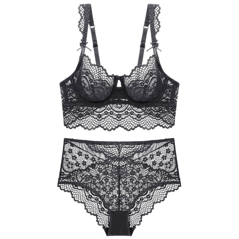 Levoire | Ensemble De Lingerie En Dentelle Avec Des Détails Sensuels Noir