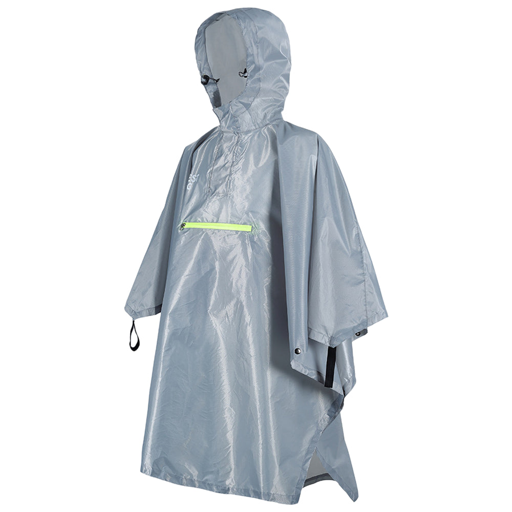Levoire | Poncho Avec Bande Réfléchissante Gris Une taille