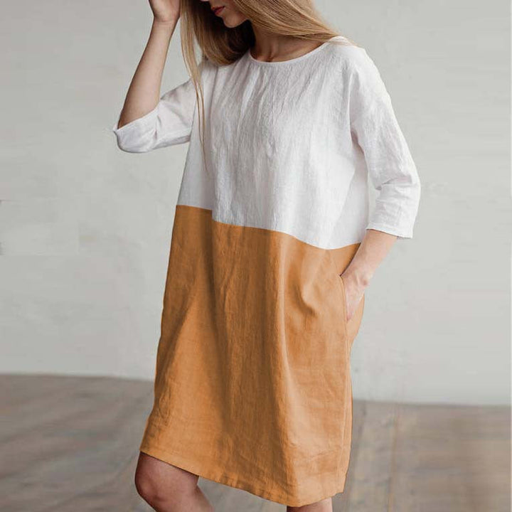 Levoire | Robe élégante bicolore Orange