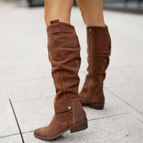 Avriane | Bottes en daim chaudes - Chaussures d'hiver confortables