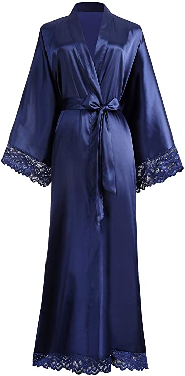 Levoire | Long Peignoir Avec Motif D'Araignée Bleu foncé