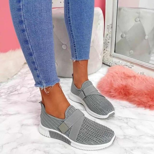 Levoire | Baskets Velcro Confort Posture Gris