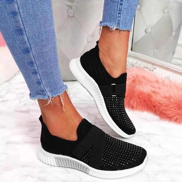 Levoire | Baskets pour femmes avec bandes Velcro Noir