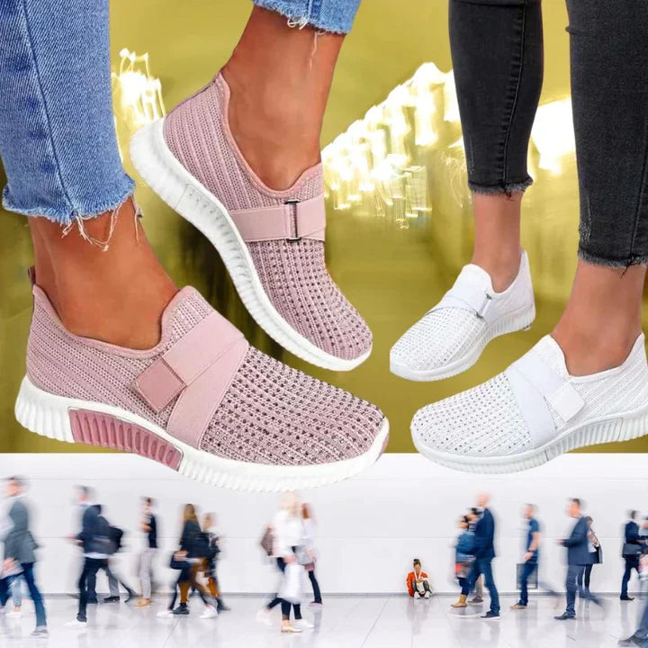 Levoire | Baskets Pour Femmes À Enfiler Avec Fermeture Velcro