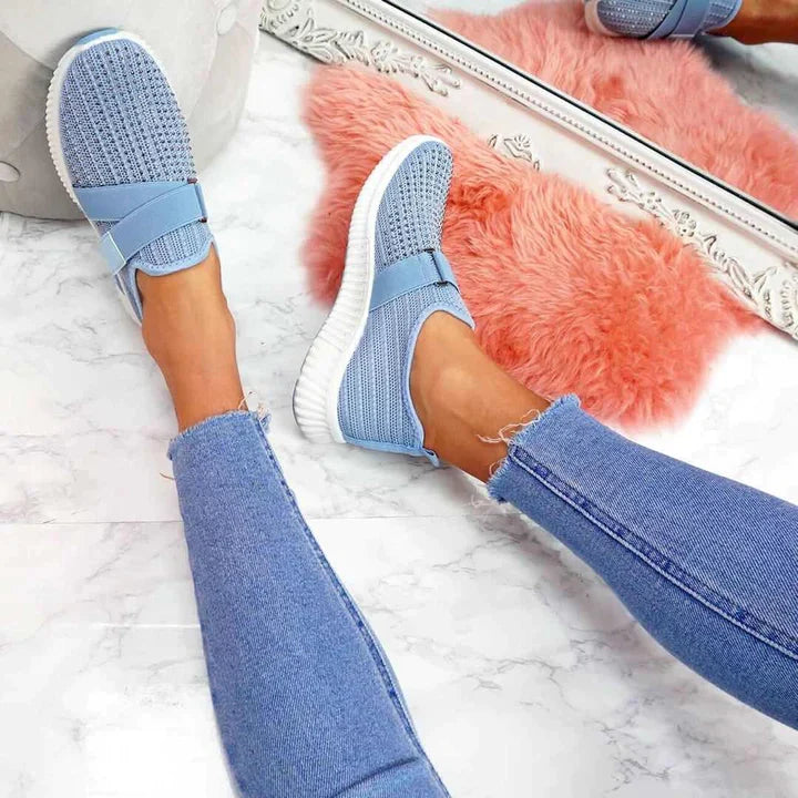 Levoire | Baskets Pour Femmes À Enfiler Avec Fermeture Velcro