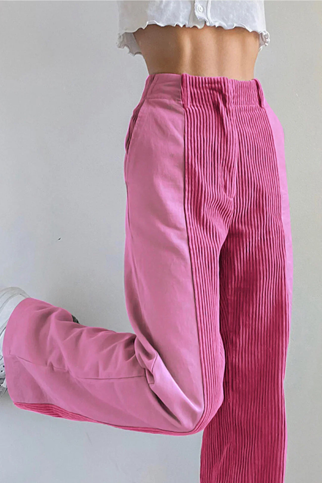 Levoire | Pantalon Long Taille Haute Pour Femmes Rosa
