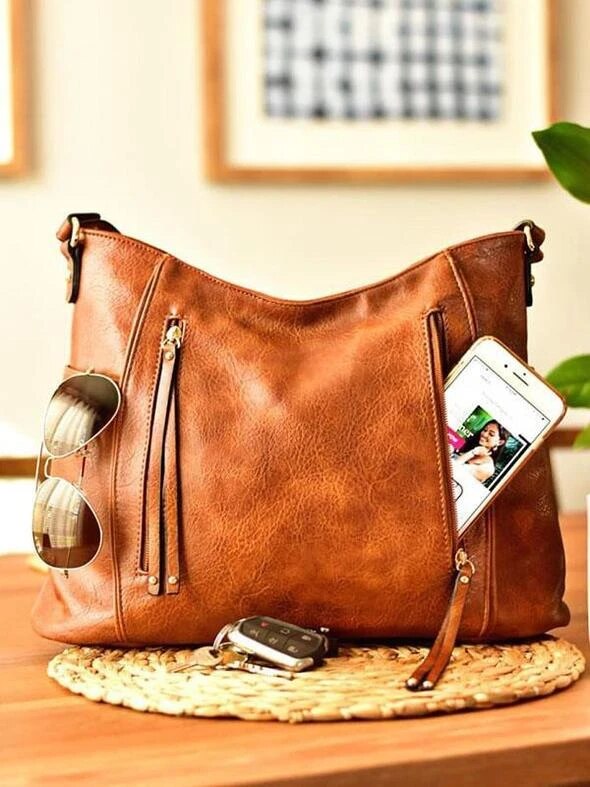 Levoire | Sac en cuir vintage avec du charme Braun
