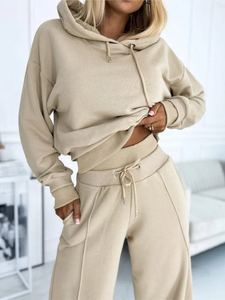 Levoire | Jogger Set Boutonné Jambes Amples Survêtement Co Ord Set Femmes