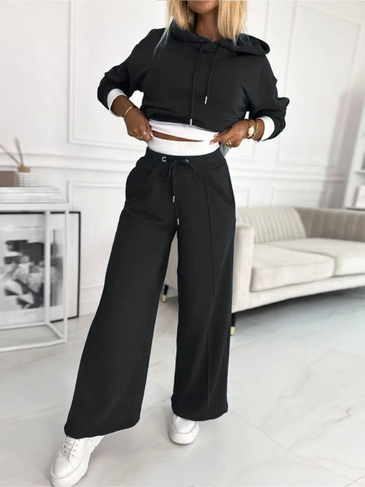 Levoire | Jogger Set Boutonné Jambes Amples Survêtement Co Ord Set Femmes